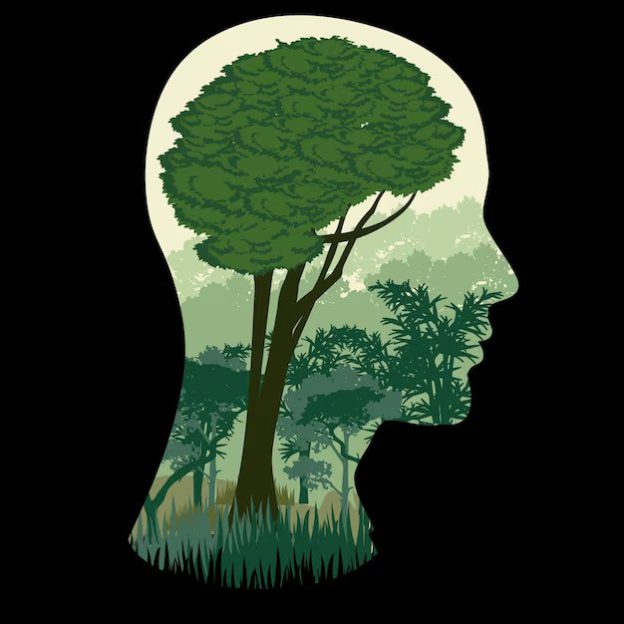 عقل انسان درخت سبز